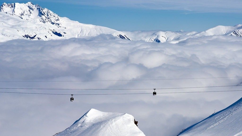 Skiing in the French Alps