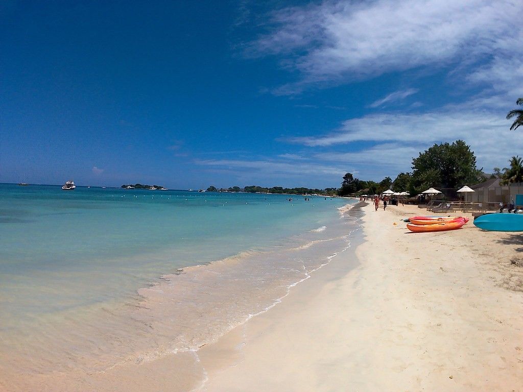 Beach stroll, Jamaica