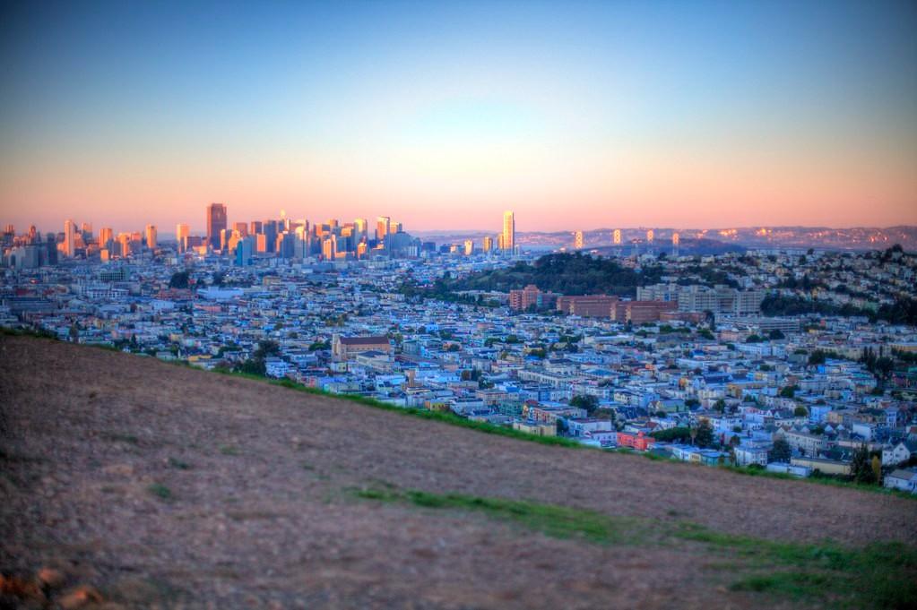 bernal heights park sunset