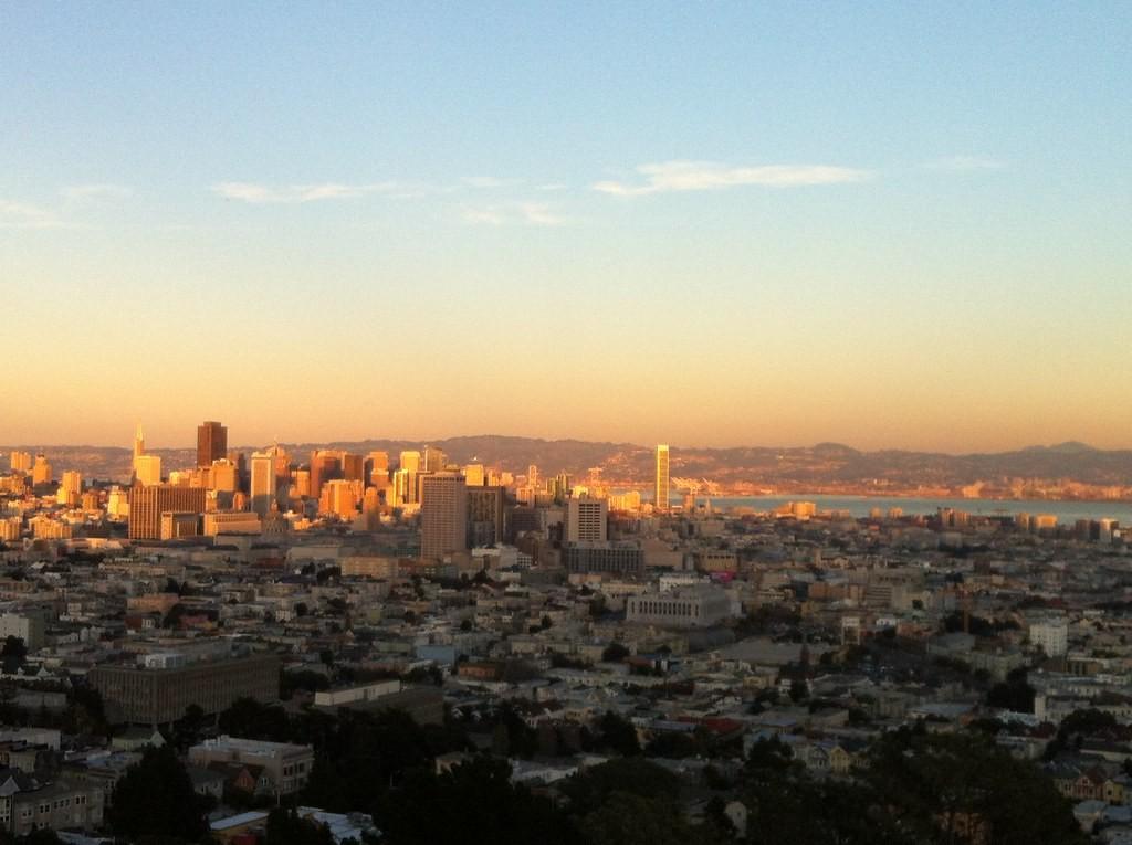 corona heights peak sunset