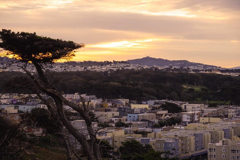 sutro heights park sunset